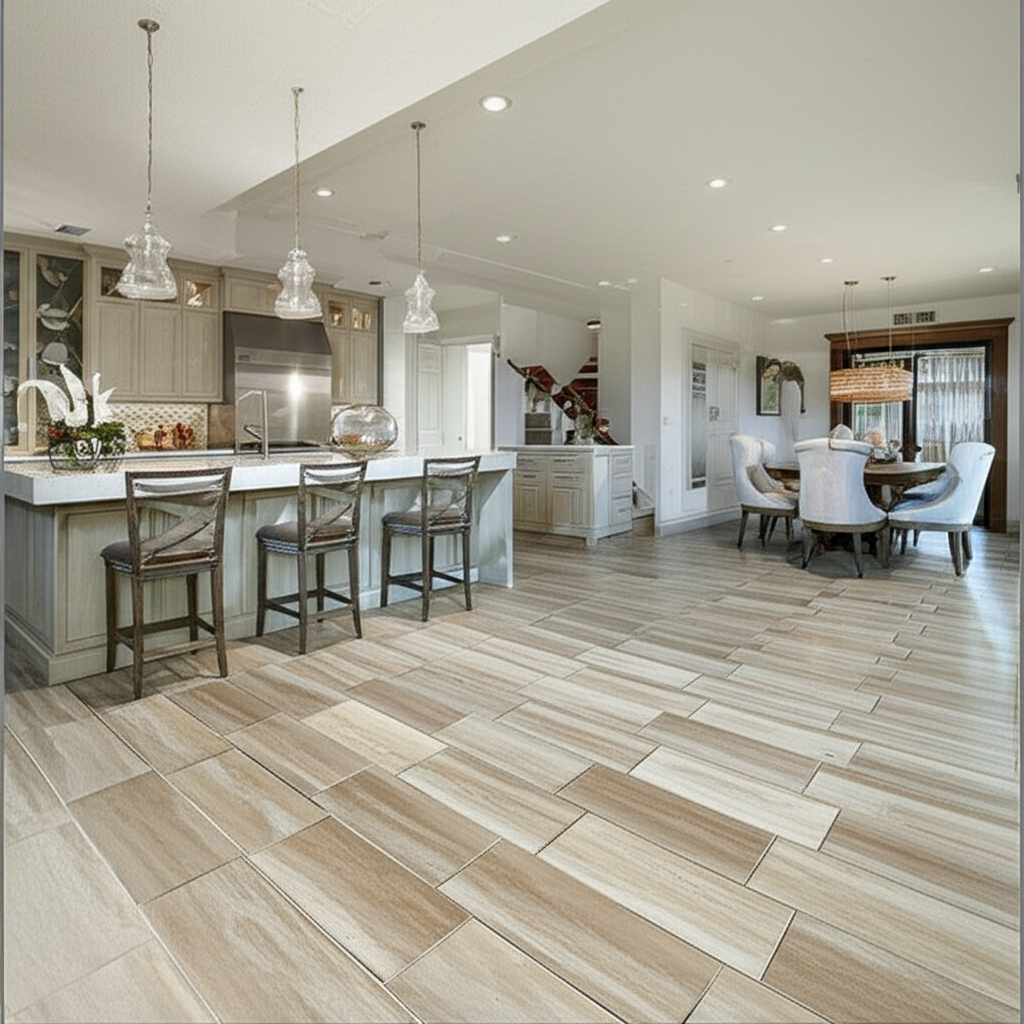 Tile flooring